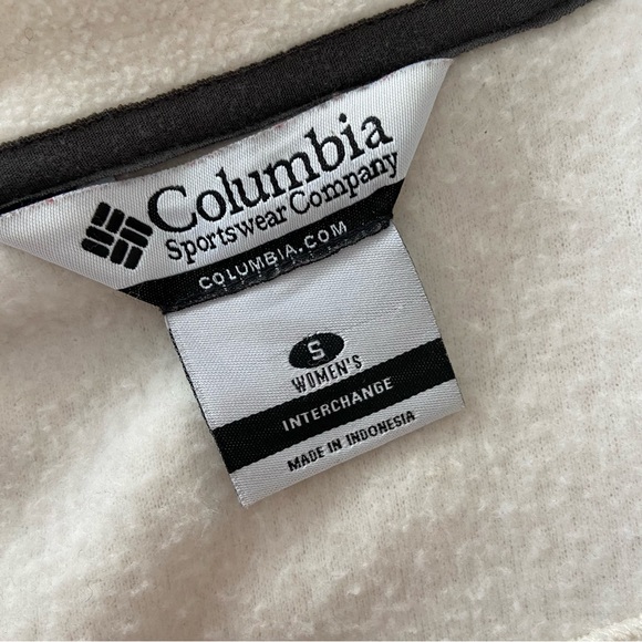 Columbia Interchange Cream Colour Winter Fleece Sweater Jacket Liner Women’s S - Picture 5 of 6